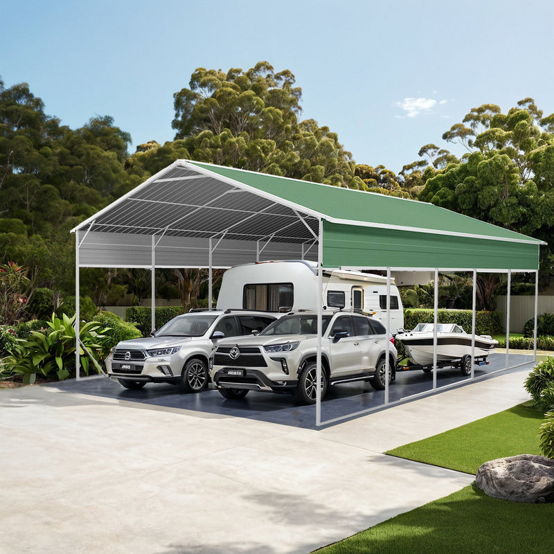 Carport 6.23m x 9.12m x 4.27m Vehicle Shelter