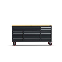 UltraTools 1970mm x 500mm x 950mm Economy 72" 12 Drawers Mobile Workbench Tools Trolley Roller Cabinet