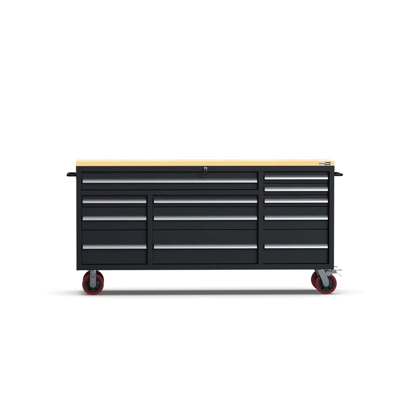 UltraTools 1970mm x 500mm x 950mm Economy 72" 12 Drawers Mobile Workbench Tools Trolley Roller Cabinet
