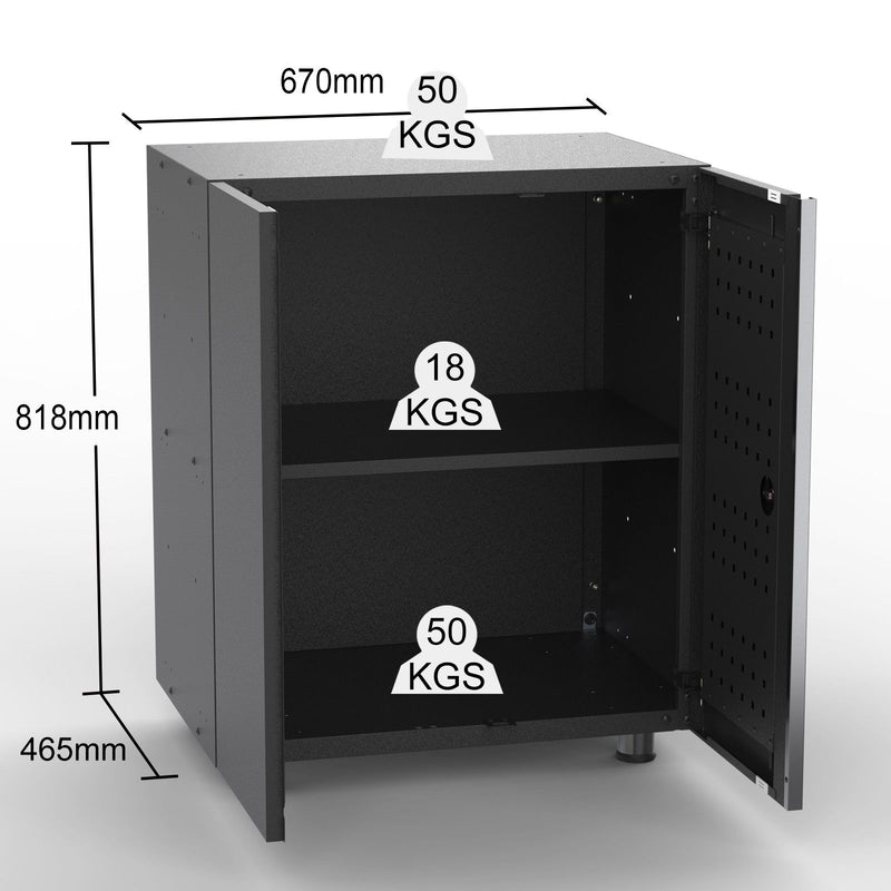 UltraTools 2030mm x 480mm x 848mm Black Workshop Garage Storage Workbench