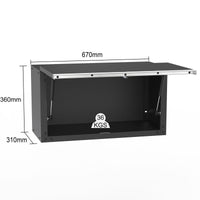 UltraTools 1355mm x 500mm x 1870mm Black Workshop Garage Storage Cabinet Set