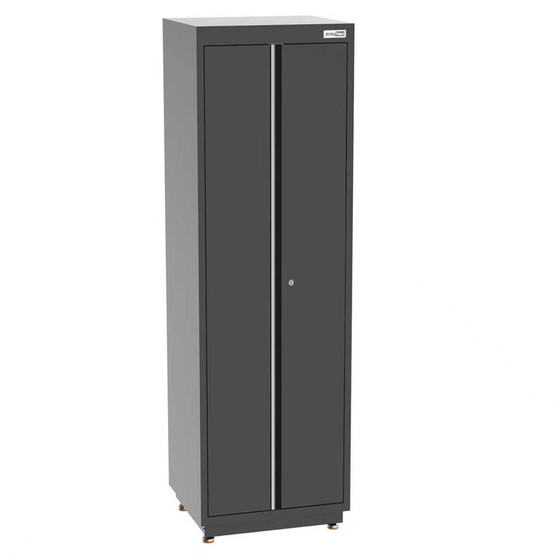 UltraTools 2475mm x 580mm x 2020mm Black Semi-Industrial Workshop Garage Storage Cabinet Set