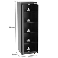 Workshop Garage 618mm x 530mm x 2020mm Heavy-Duty Modular 2-Door Standing Cabinet