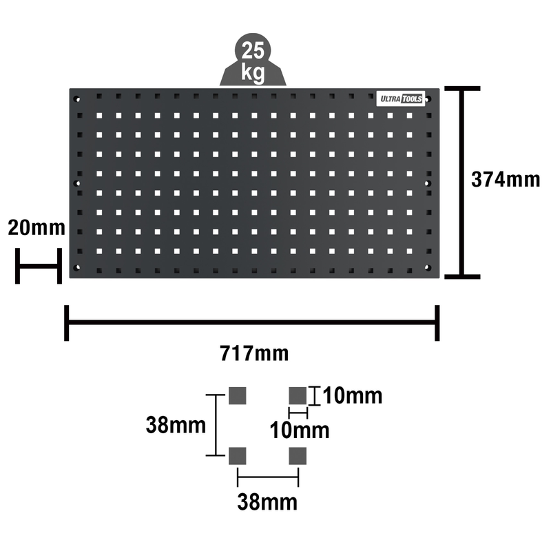 UltraTools 2610/3240mm x 580mm x 2020mm Black Semi-Industrial Workshop Garage Storage Corner Cabinet Set