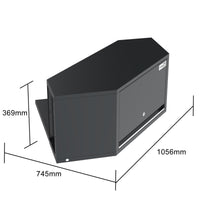 UltraTools 2610/3240mm x 580mm x 2020mm Black Semi-Industrial Workshop Garage Storage Corner Cabinet Set