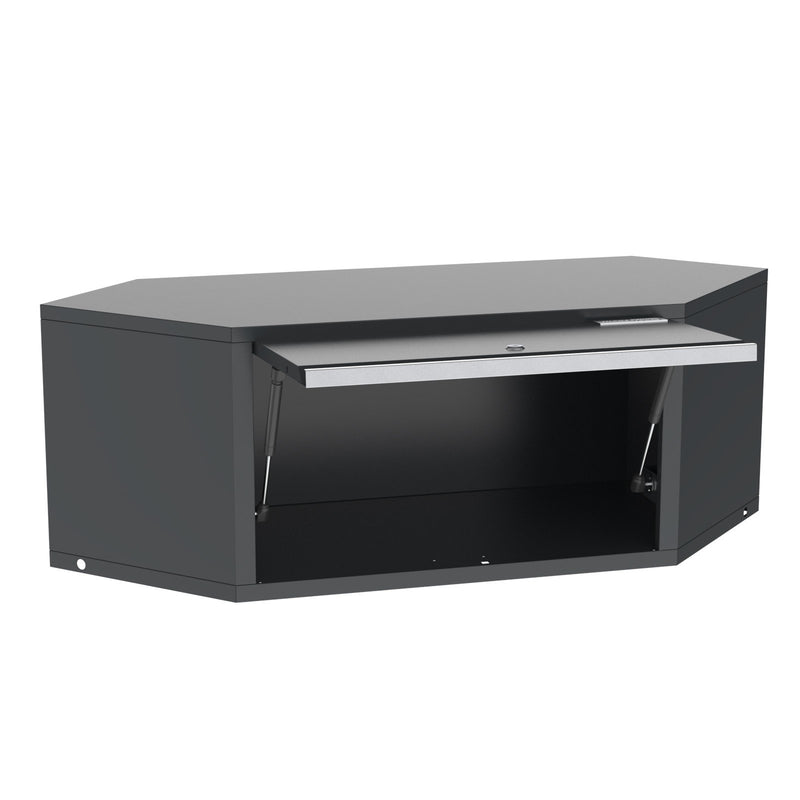 UltraTools 2610/3240mm x 580mm x 2020mm Black Semi-Industrial Workshop Garage Storage Corner Cabinet Set