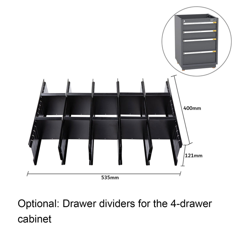 UltraTools 2610/3240mm x 580mm x 2020mm Black Semi-Industrial Workshop Garage Storage Corner Cabinet Set