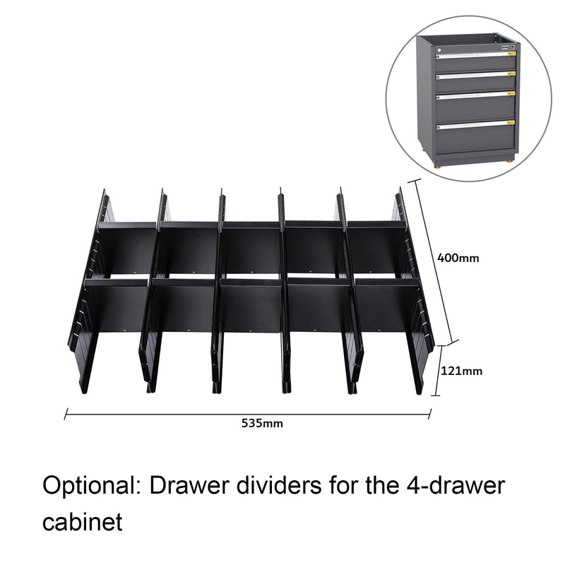 Semi-Industrial Black Workshop Garage Storage Cabinet Set UltraTools 1854mm x 580mm x 2020mm