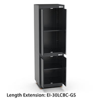 UltraTools 2610/3240mm x 580mm x 2020mm Black Semi-Industrial Workshop Garage Storage Corner Cabinet Set