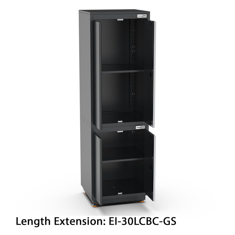 UltraTools 3100mm x 580mm x 2020mm Black Semi-Industrial Workshop Garage Storage Cabinet Set