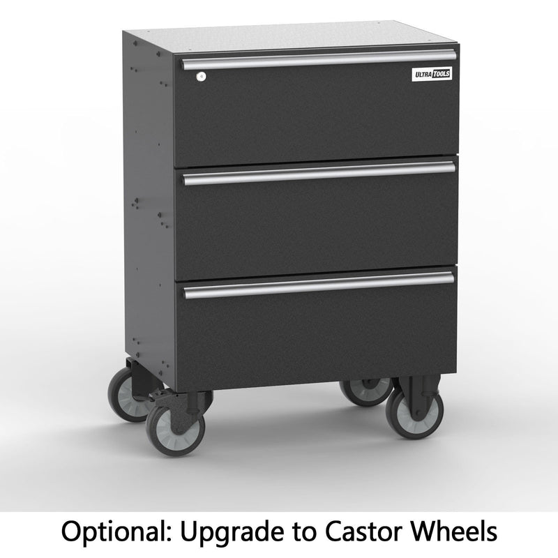 UltraTools 2030mm x 480mm x 1870mm Black Workshop Garage Storage Cabinet Set