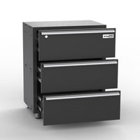 UltraTools 1355mm x 500mm x 1870mm Black Workshop Garage Storage Cabinet Set
