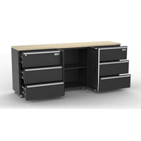 UltraTools 2030mm x 480mm x 848mm Black Workshop Garage Storage Workbench