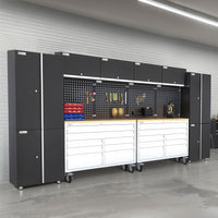 Mobile 8 Drawers Tool Chest With Storage Cabinets - UltraTools 4062mm x 480mm x 1964mm Stainless Steel 52"