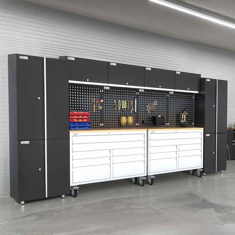 Mobile 8 Drawers Tool Chest With Storage Cabinets - UltraTools 4062mm x 480mm x 1964mm Stainless Steel 52"