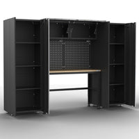 UltraTools 2704mm x 480mm x 1870mm Black Workshop Garage Storage Cabinet Set