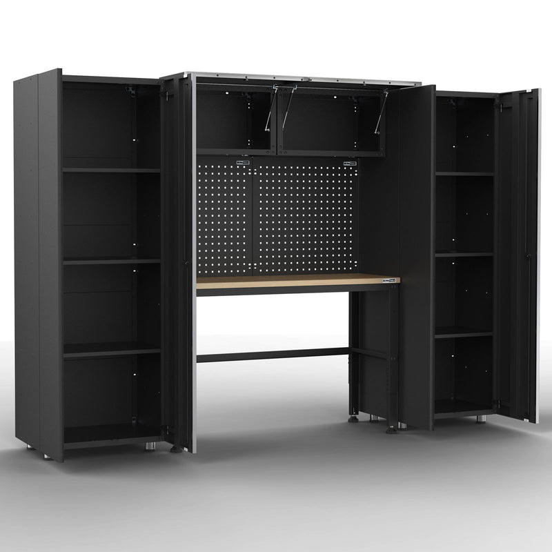 UltraTools 2704mm x 480mm x 1870mm Black Workshop Garage Storage Cabinet Set