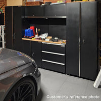UltraTools 2704mm x 500mm x 1870mm Black Workshop Garage Storage Tall Cabinet Set
