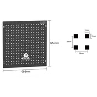 UltraTools 668mm x 10mm x 684mm Black Workshop Garage Mesh Hook Peg Board