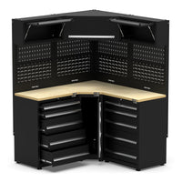 UltraTools 1550/1550mm x 550mm x 2025mm Classic Modular Garage & Workshop Storage Corner Cabinet System