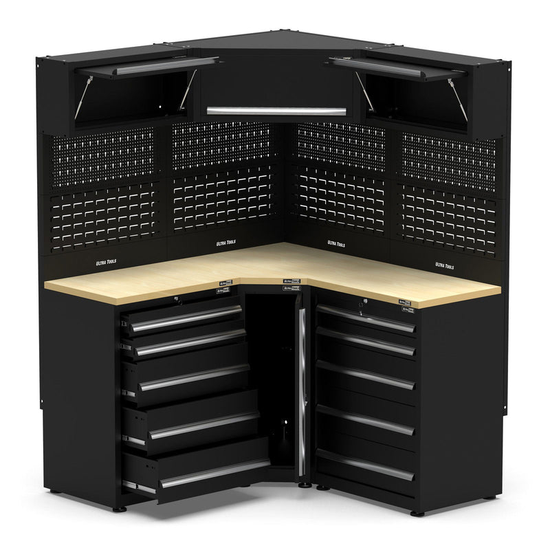UltraTools 1550/1550mm x 550mm x 2025mm Classic Modular Garage & Workshop Storage Corner Cabinet System