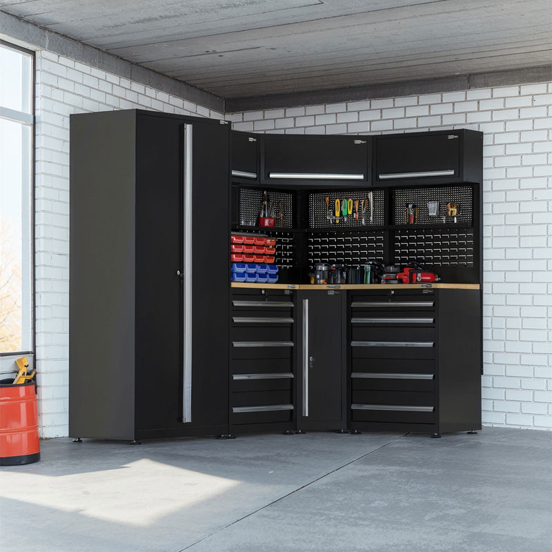 UltraTools 1550/2450mm x 550mm x 2025mm Classic Modular Workshop & Garage Storage Corner Cabinet Set
