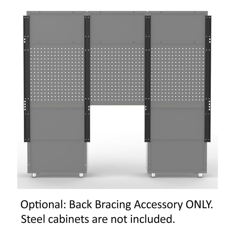 UltraTools 3100mm x 580mm x 2020mm Black Semi-Industrial Workshop Garage Storage Cabinet Set