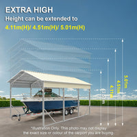 Vehicle Shelter 3.6 x 6.08m x 3.51m Carport