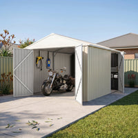 Garage Shed 3.45m x 5.15m x 2.4m with Double Barn Door Workshop