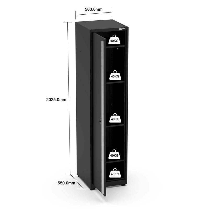 UltraTools 3650mm x 550mm x 2025mm Black Classic Workshop Garage Storage Cabinet Set