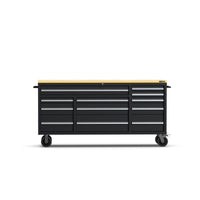 UltraTools Economy 72" 12 Drawer Mobile Workbench Tools Trolley Roller Cabinet + 1 Standing Cabinet with built-in Pegboard