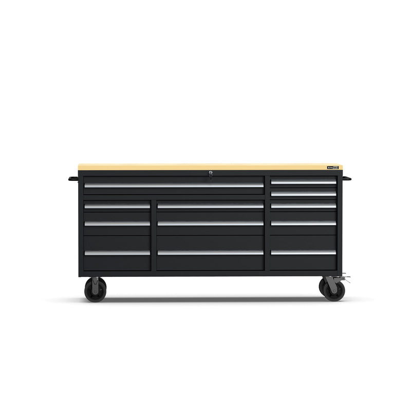 UltraTools Economy 72" 12 Drawer Mobile Workbench Tools Trolley Roller Cabinet + 1 Standing Cabinet with built-in Pegboard