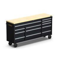 UltraTools Economy 72" 12 Drawer Mobile Workbench Tools Trolley Roller Cabinet + 1 Standing Cabinet with built-in Pegboard