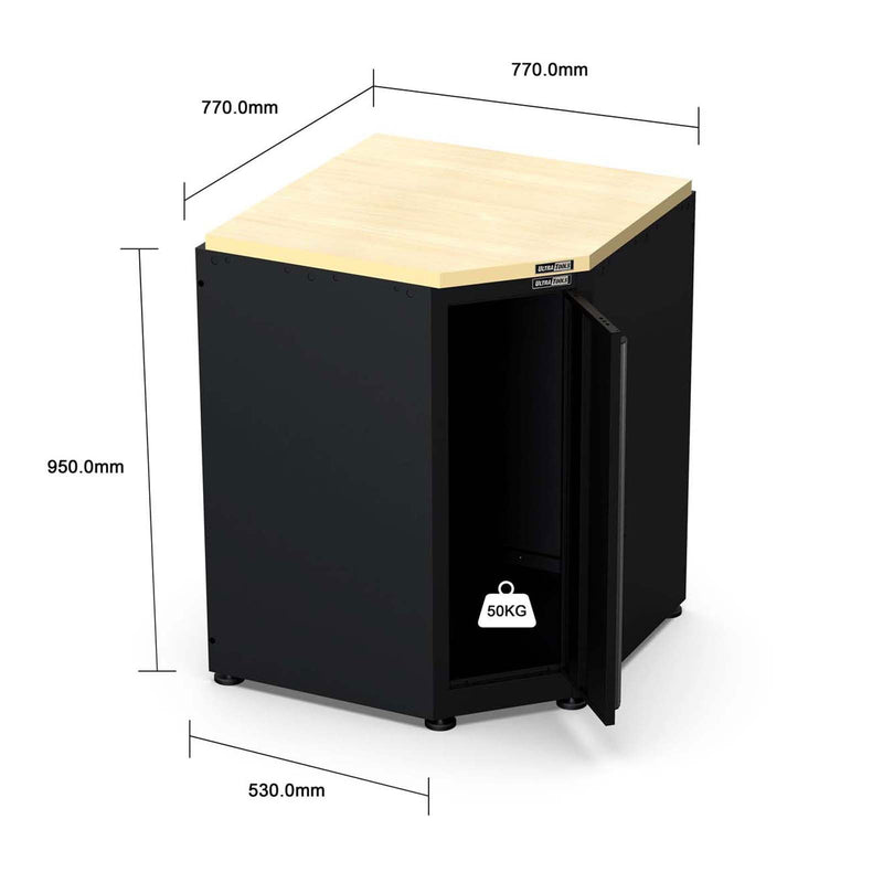 UltraTools 1550/1550mm x 550mm x 2025mm Classic Modular Garage & Workshop Storage Corner Cabinet System