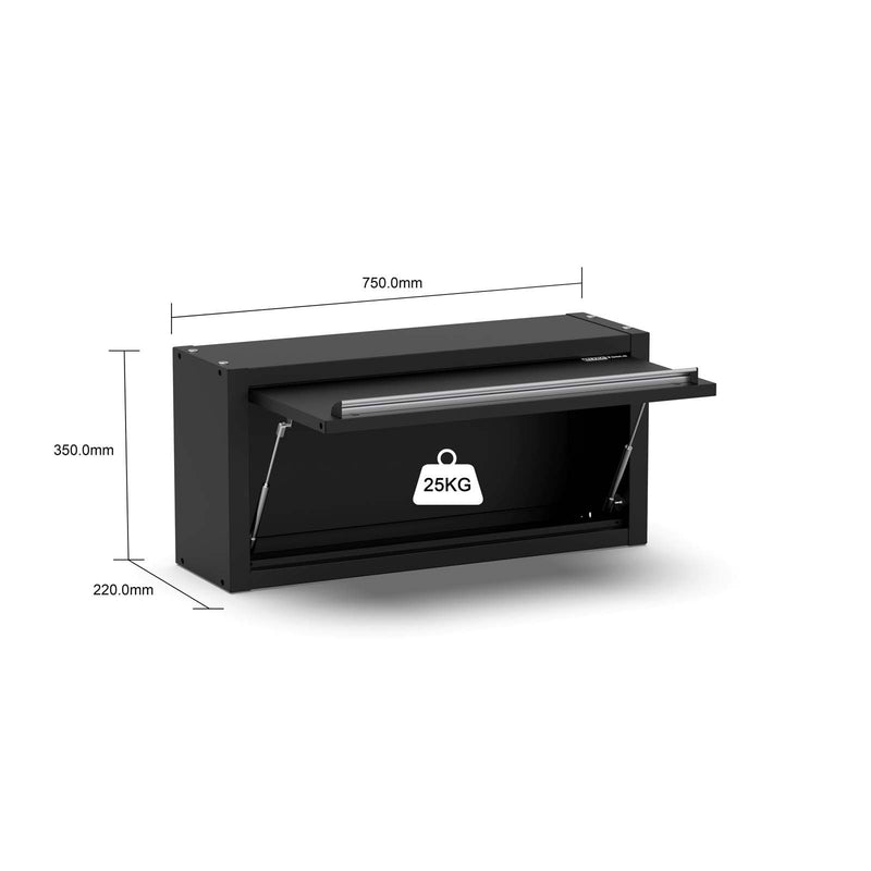 UltraTools 3200/3550mm x 550mm x 2025mm Black Economy Workshop Garage Storage Corner Cabinet Set