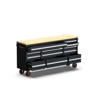 UltraTools 1970mm x 500mm x 950mm Economy 72" 12 Drawers Mobile Workbench Tools Trolley Roller Cabinet