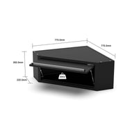 UltraTools 3200/3550mm x 550mm x 2025mm Black Economy Workshop Garage Storage Corner Cabinet Set