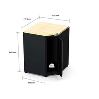 UltraTools 3200/3550mm x 550mm x 2025mm Black Economy Workshop Garage Storage Corner Cabinet Set