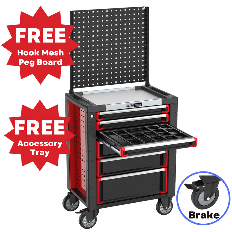 UltraTools Tool Chest 6 Drawer Stainless Steel Worktop Roller Cabinet