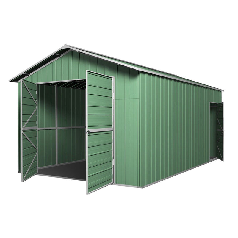 Garage 6m x 3.6m x 3m Double Barn Door Workshop Shed EXTRA High 4 Frames