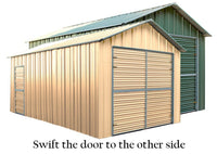 Garage 6m x 3.6m x 3m Double Barn Door Workshop Shed EXTRA High 4 Frames
