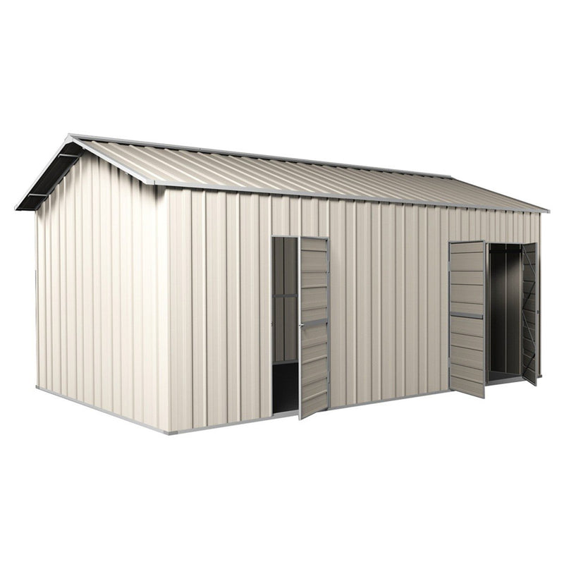 Workshop Shed 3.6m x 6m x 3m Side Double Door + PA door EXTRA High 4 Frames