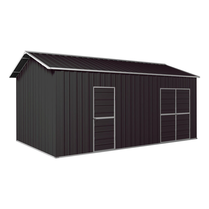 Workshop Shed 3.6m x 6m x 3m Side Double Door + PA door EXTRA High 4 Frames