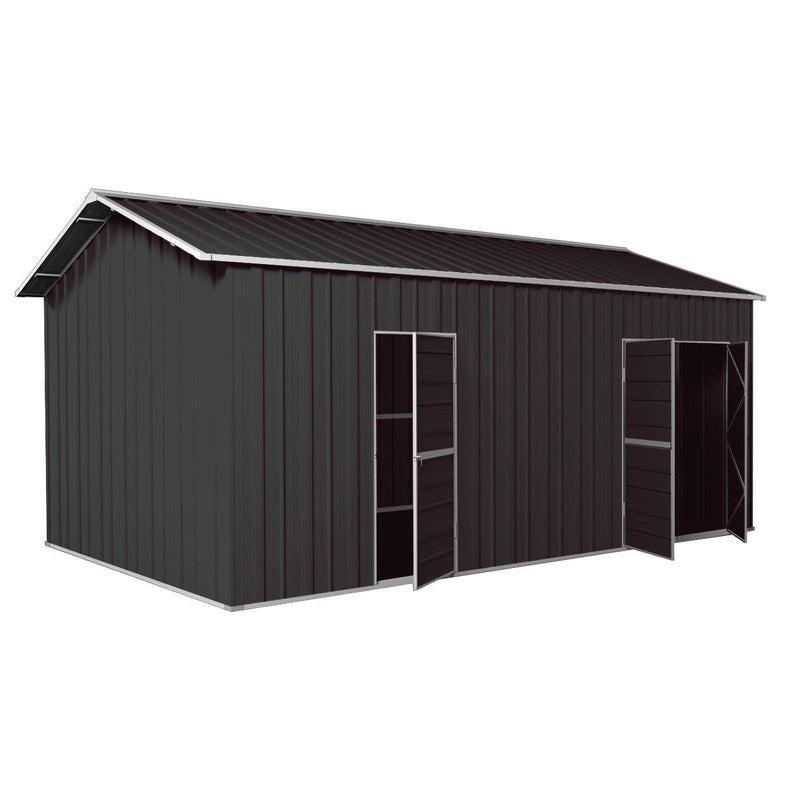 Workshop Shed 3.6m x 6m x 3m Side Double Door + PA door EXTRA High 4 Frames