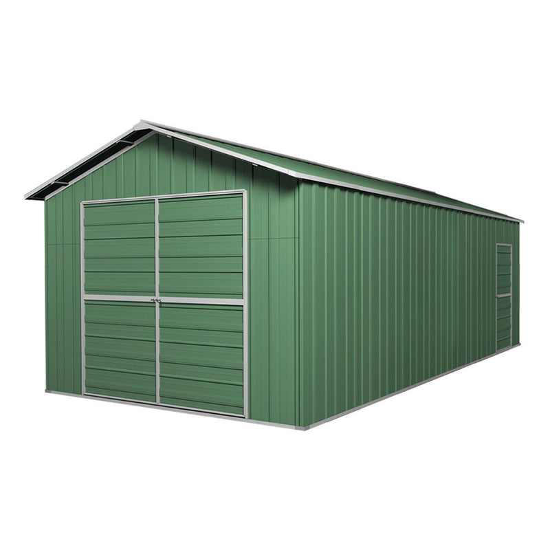 Garage Shed 7.6m x 3.6m x 3m Double Barn Door Gable Workshop Extra High 5 Frames