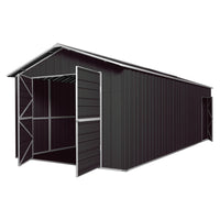 Garage Shed 7.6m x 3.6m x 3m Double Barn Door Gable Workshop Extra High 5 Frames