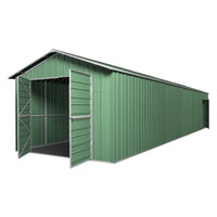 Double Barn Door Garage Shed 9.1m x 3.6m x 3m (Gable) Workshop with 6 Frames EXTRA High