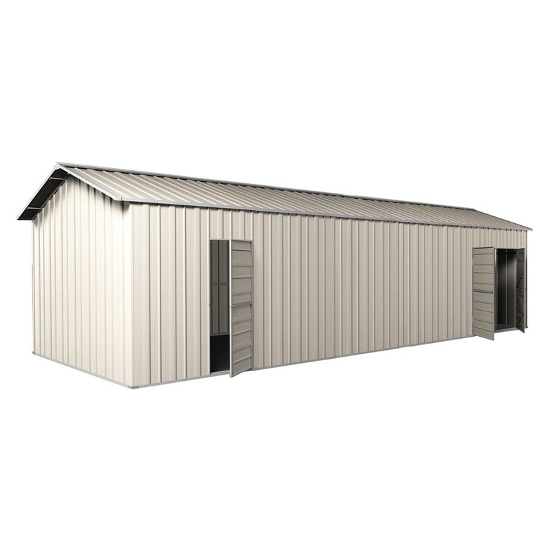 Garage Workshop Shed 9.12m x 3.6m x 3m Side Double Doors + PA doors 6 Frames Design