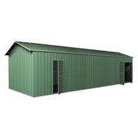 Garage Workshop Shed 9.12m x 3.6m x 3m Side Double Doors + PA doors 6 Frames Design