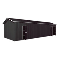 Garage Workshop Shed 9.12m x 3.6m x 3m Side Double Doors + PA doors 6 Frames Design
